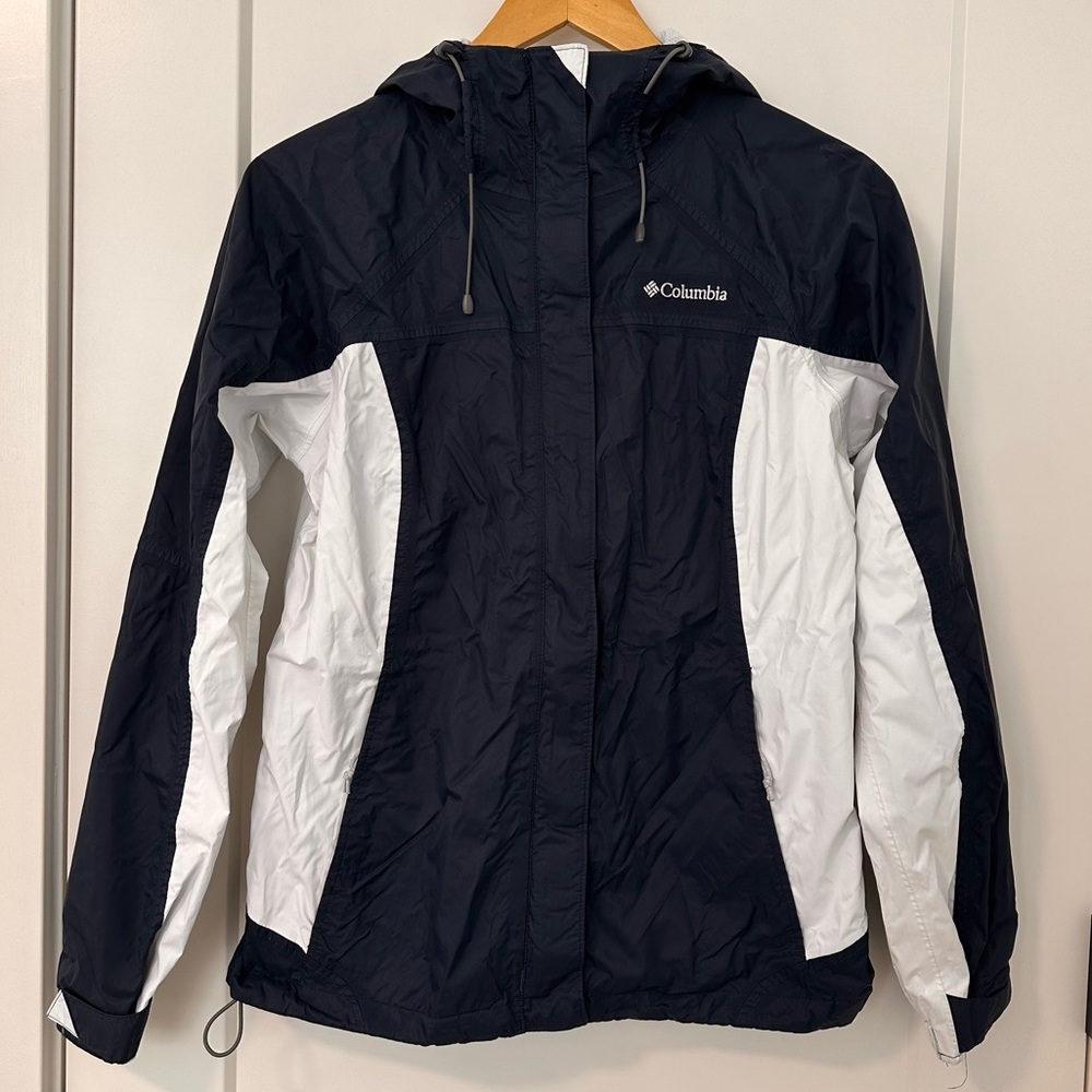 Columbia Navy and White Hooded Jacket